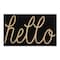 First Concept First Concept 18 in. W X 30 in. L Black Hello Coir Door Mat FC-72022 - alternate 1